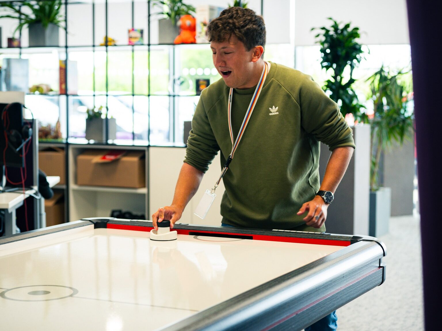 Air Hockey Game Corporate Christmas Party