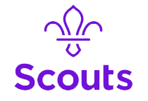 Purple Scouts logo with fleur-de-lis symbol above the word "Scouts" on a white background.