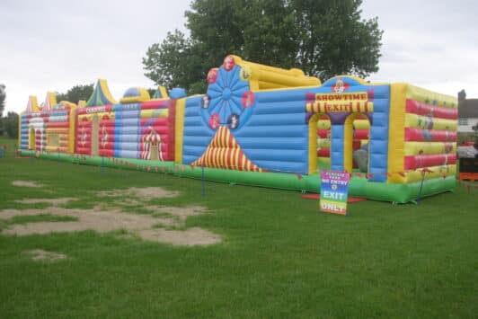 Inflatable Obstacle Course Hire - Fun Fair Park 90ft